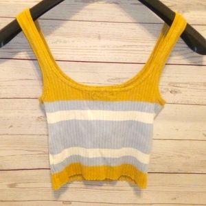 Lottie Moss Striped Crop Top Small